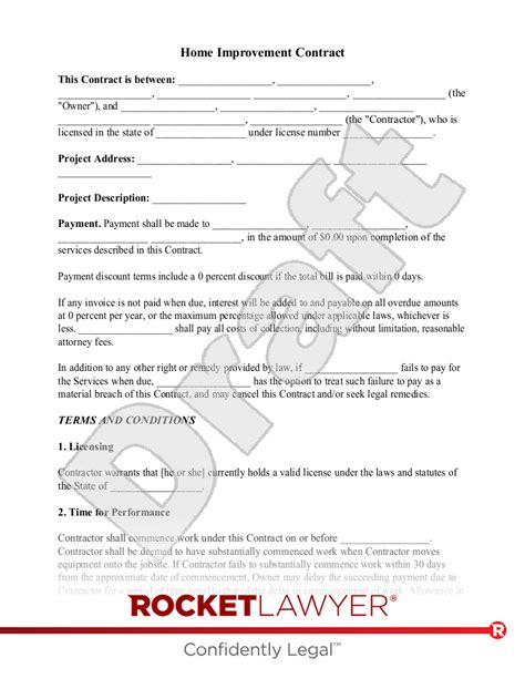 Benefits of Remodeling Contract Template