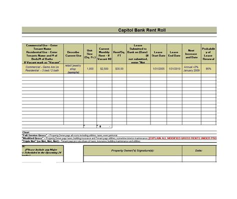 Rent Roll Template 7