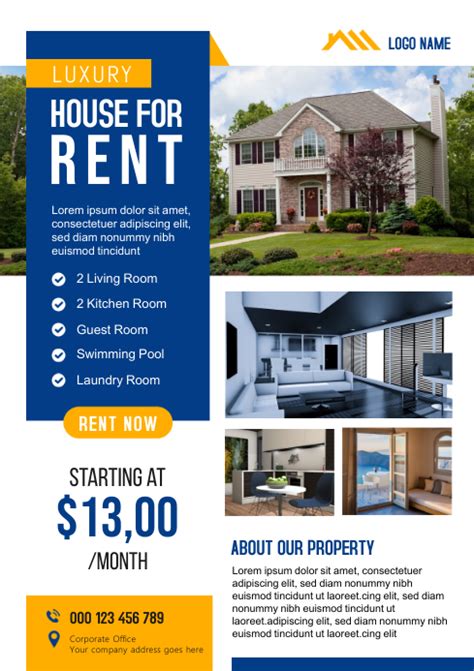 Rental Property Flyer Design Example