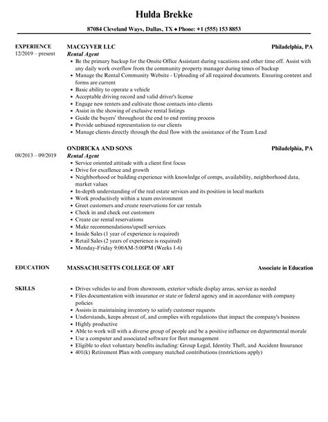 Rental Resume Tips