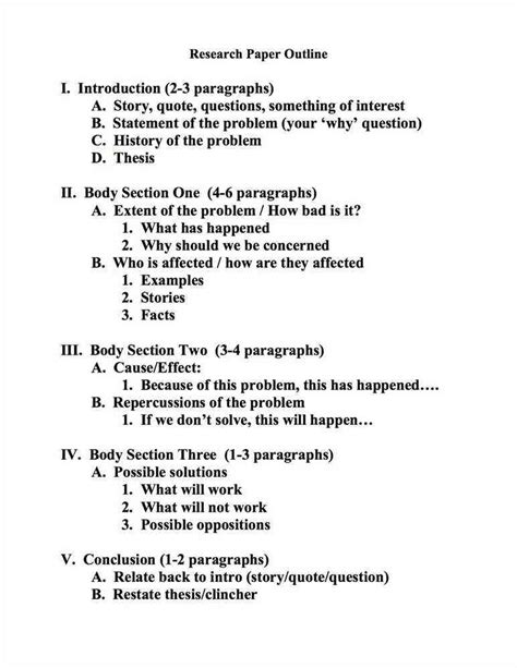 Research Paper Outline