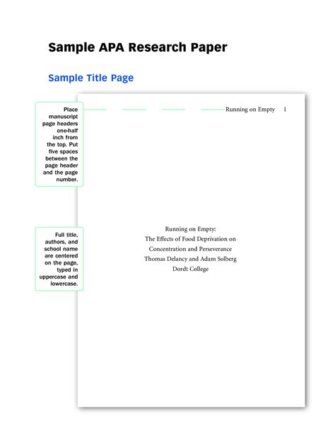 Research Paper Templates in Word