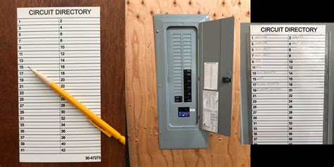 Residential Circuit Panel Label Example