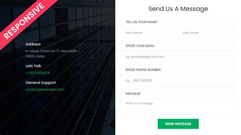 Responsive Contact Form Example