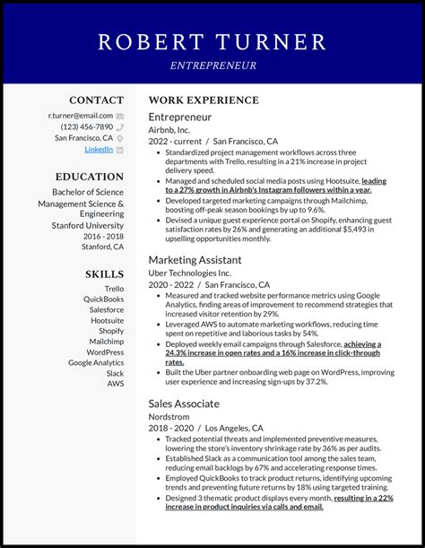 Resume Building for Entrepreneurs