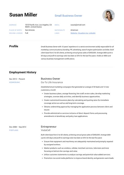 Resume Building for Small Business Owners