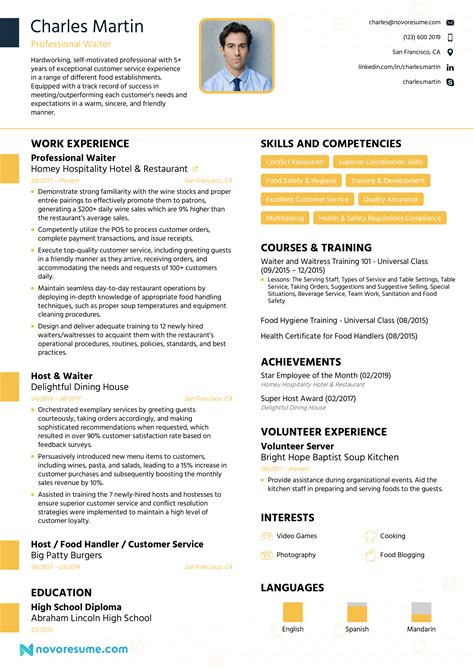 Example of a well-written resume