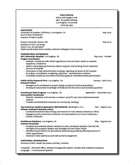 Example of a Resume