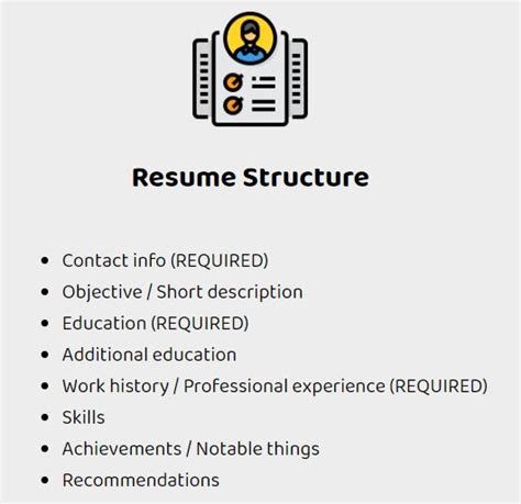 Resume structure