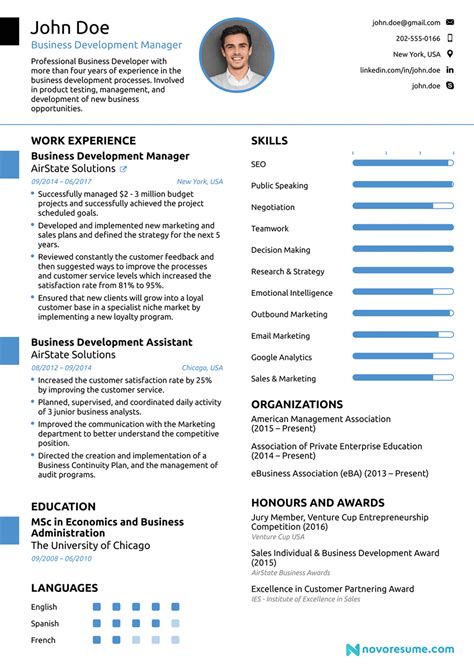 Resume Template Example 4