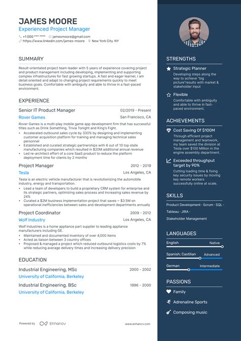 Resume Template for Experienced