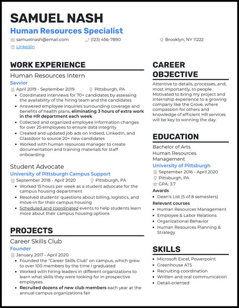 Resume Template Resources