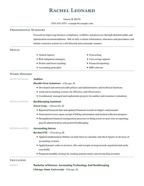 Resume Templates for Accountants