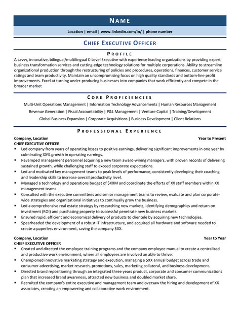 Resume Tips for Executives