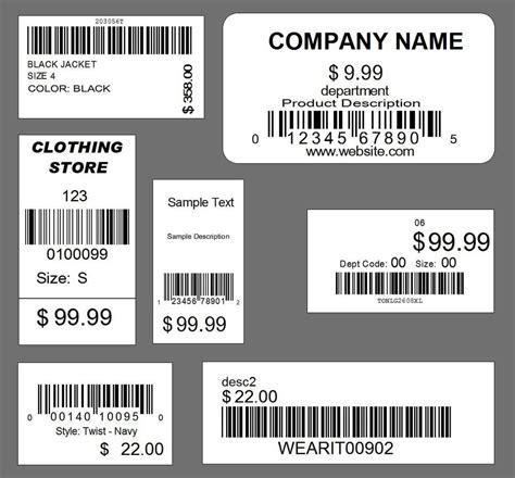 Retail Label Template