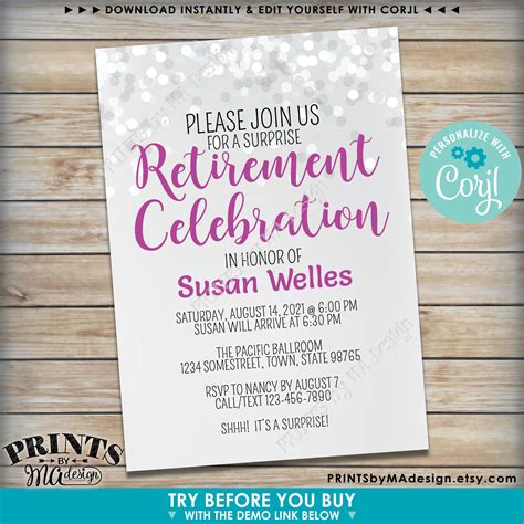 Retirement Invitation Ideas