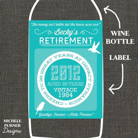 Retirement Invitation Labels