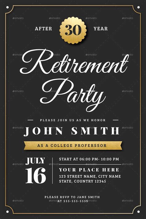 Retirement Invitation Templates