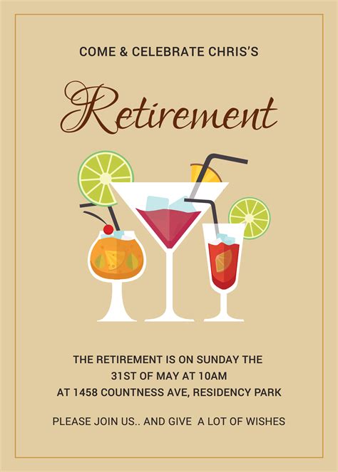 Retirement Invitation Templates Free