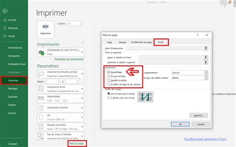 Retirer le quadrillage d'un tableau Excel