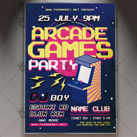 Retro Arcade Flyer Template