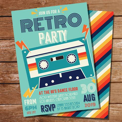 Retro Party Invitation