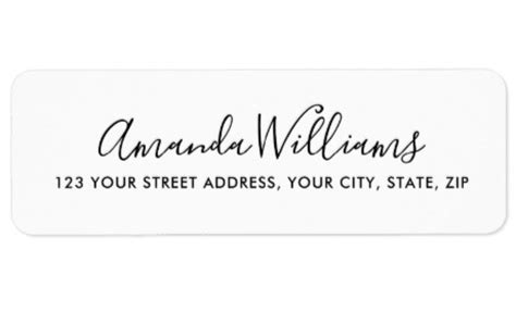 Return Address Label Fonts