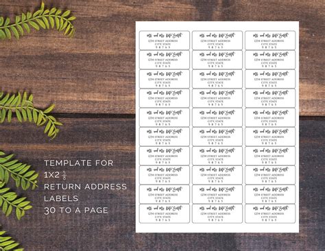 Return Address Label Sizes