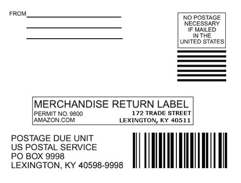 Return Address Labels for Packages