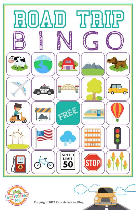 Road Trip Bingo