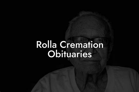 Rolla Cremation Obituary