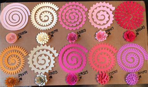 Rolled Flower Template Designs