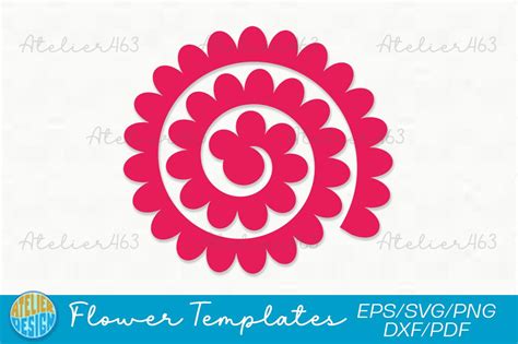 Rolled Flower Template Inspiration