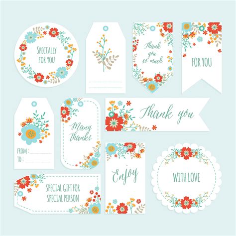 Romantic Flower Tags