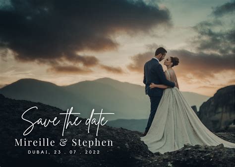 Romantic Save the Date Postcard Template