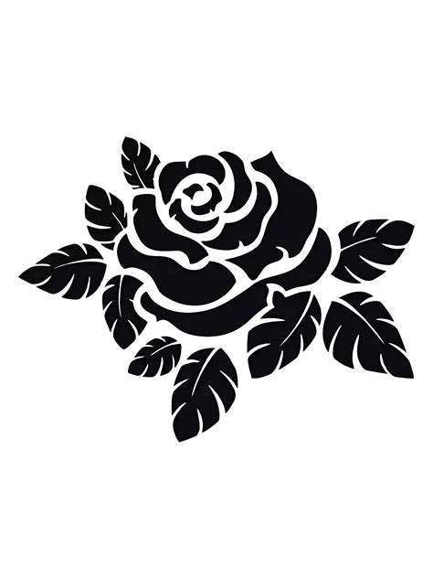 Rose Floral Stencils