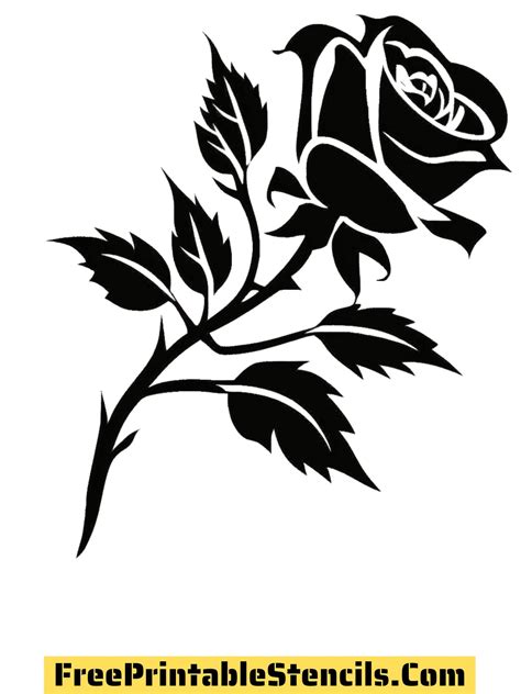 Rose Stencils Printable Designs