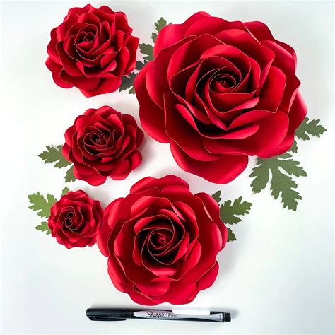 Rose flower template