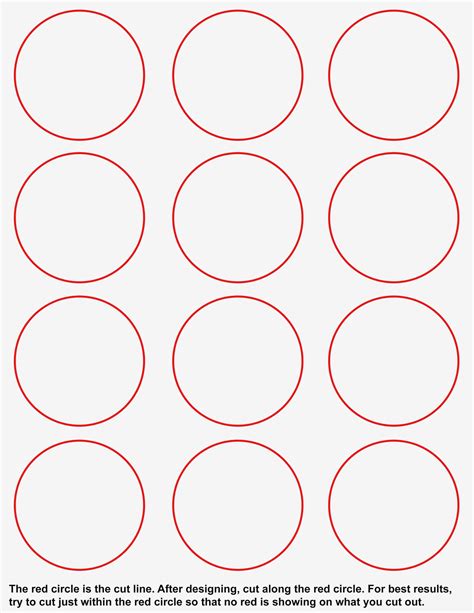 Round Label Template Sizes