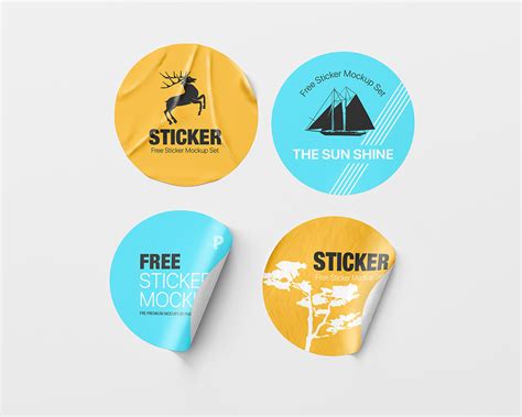 Round sticker branding