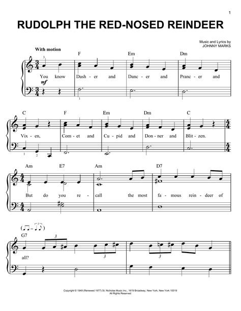 Rudolph Free Sheet Music