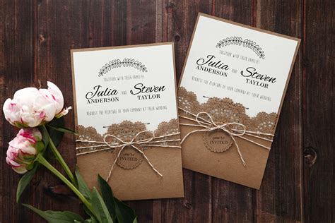 Rustic Wedding Invitation Design