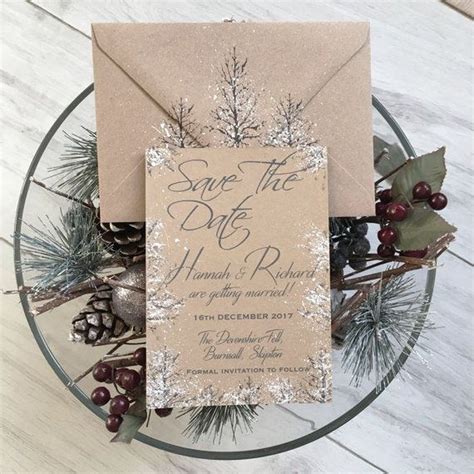 Rustic Wedding Invitation Ideas for Winter