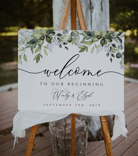 Rustic Wedding Sign Templates