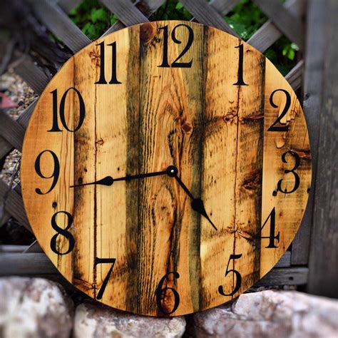 Rustic wooden clock plan