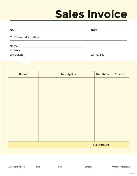 Sales bill templates