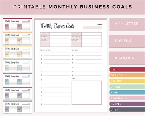 Sales Goal Template