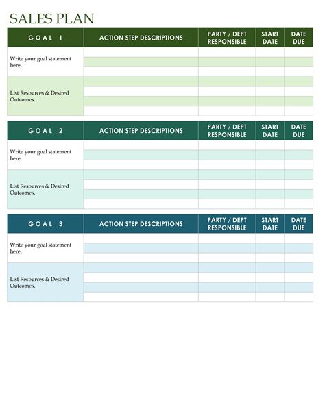 Sales Plan Example