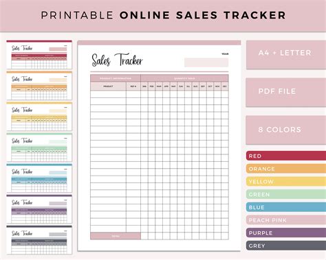 Sales tracking template