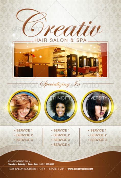 Salon Menu Design